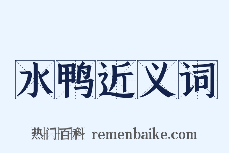 水鸭近义词是什么意思的图片